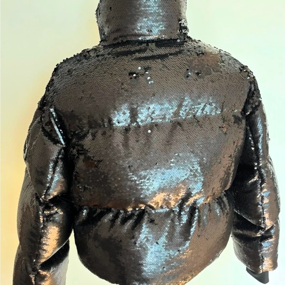 NWT Rudsak Laurence Winter Jacket black sequin, size medium - Picture 6 of 16